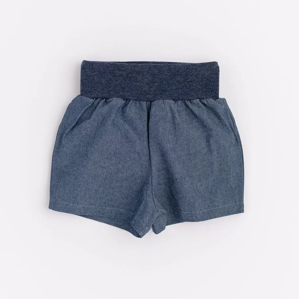 Easy Short in Dark Chambray