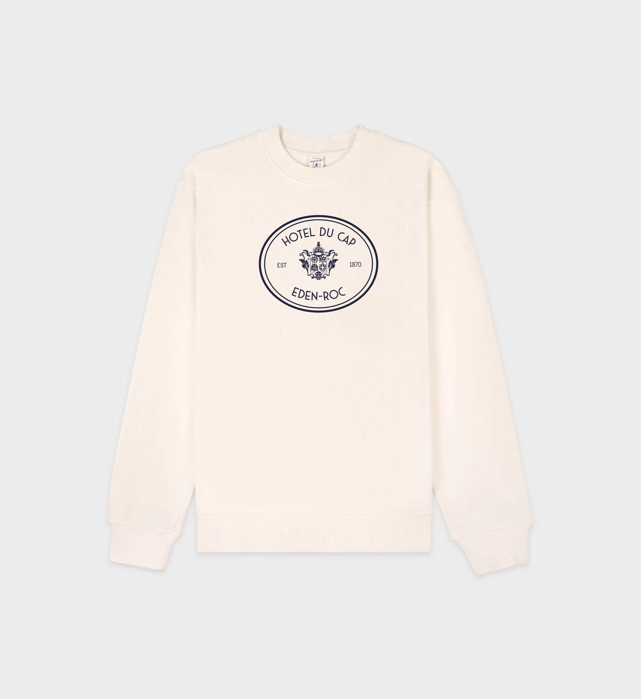 Eden Crest Crewneck - Cream/Navy