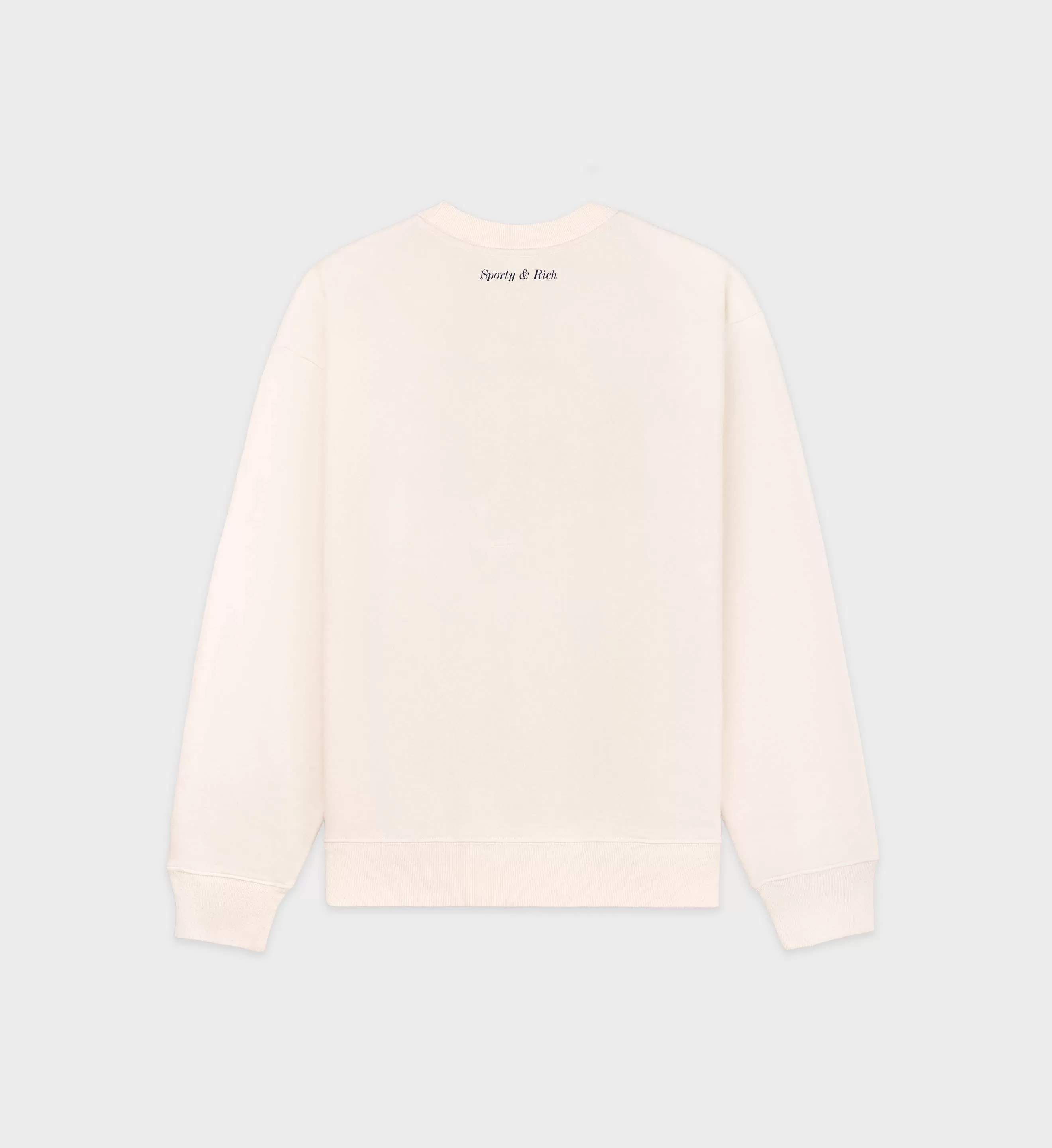 Eden Crest Crewneck - Cream/Navy