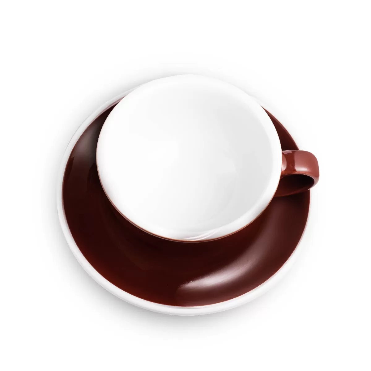 Egg Style Small Cappuccino Cup & Saucer for (5oz/150ml) - Set of 2