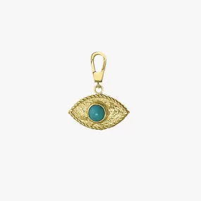 Evil Eye Charm | 14K Solid Gold