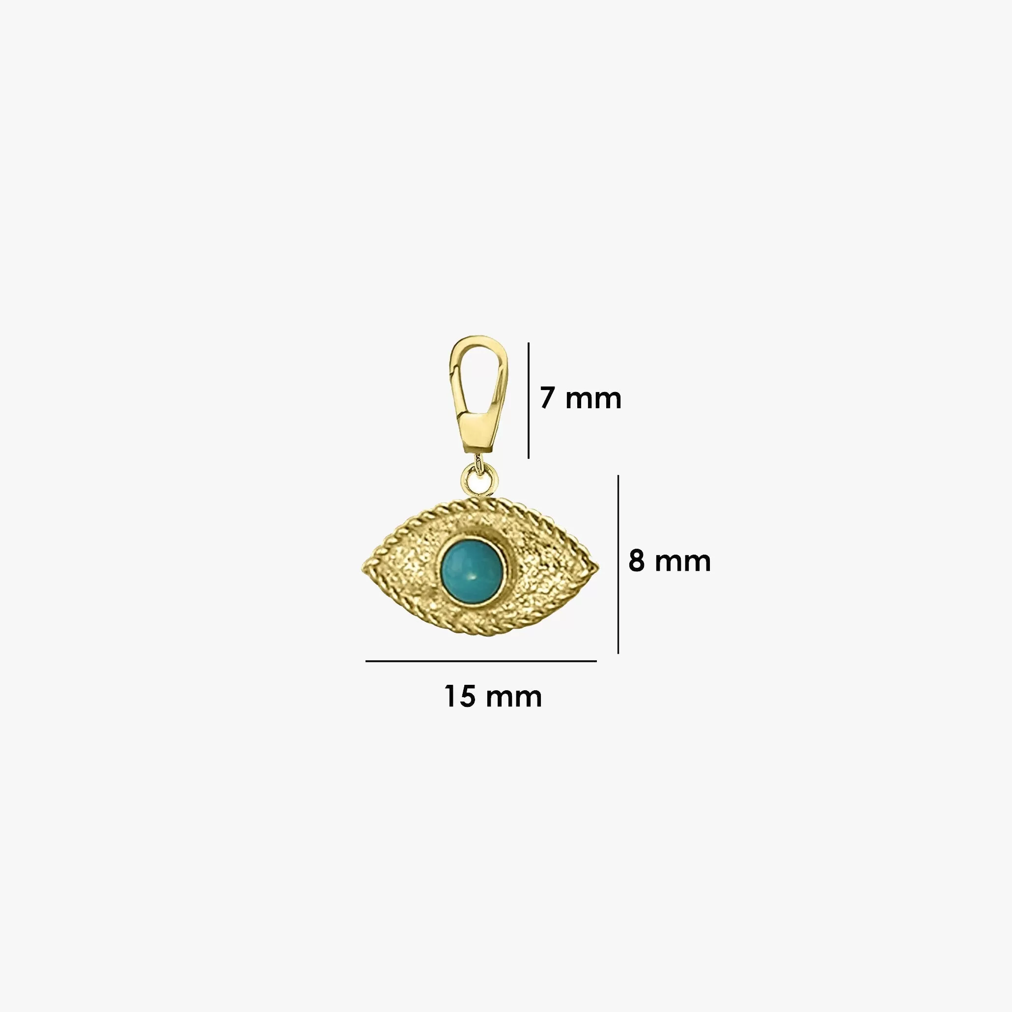 Evil Eye Charm | 14K Solid Gold