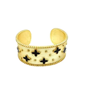 Eza Clover Gold Cuff Bracelet