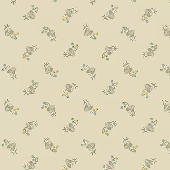 Fabric BACHELOR BUTTON Color BISCUITS from English Garden Collection by Edyta Sitar for Andover, A-797-L