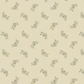 Fabric BACHELOR BUTTON Color BISCUITS from English Garden Collection by Edyta Sitar for Andover, A-797-L