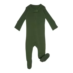 Forest Organic Zipper Footie