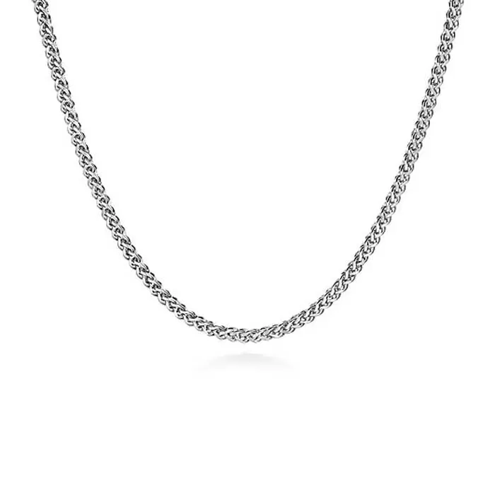 Gabriel & Co. 22 Square Wheat Chain Necklace in Sterling Silver