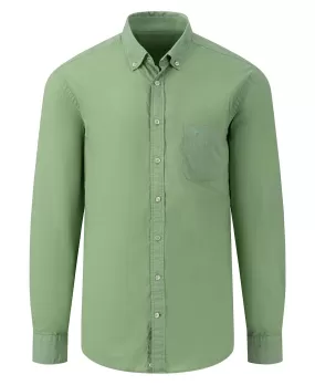 Garment Dyed Poplin Shirt - Soft Green