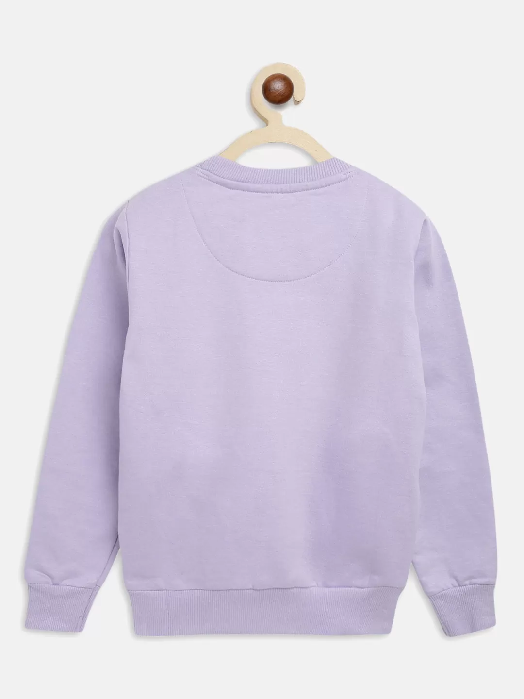 Girls Lilac Printed Sweatshirt