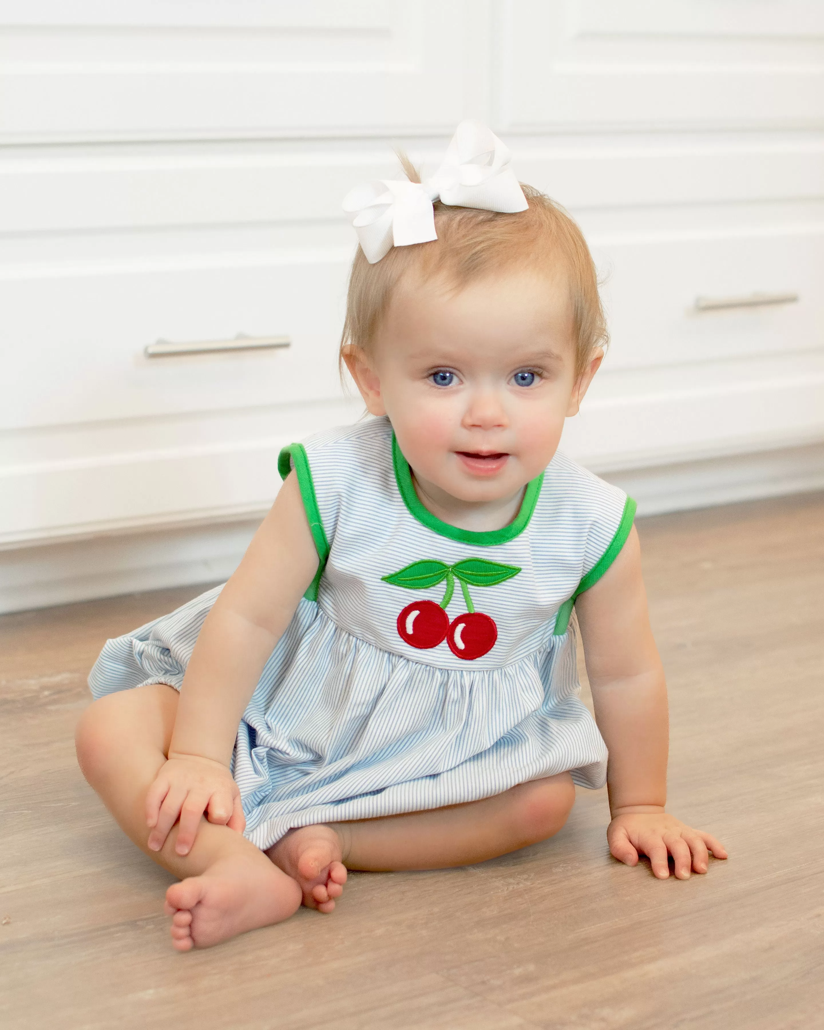 Girl's "Cherry"  print Romper