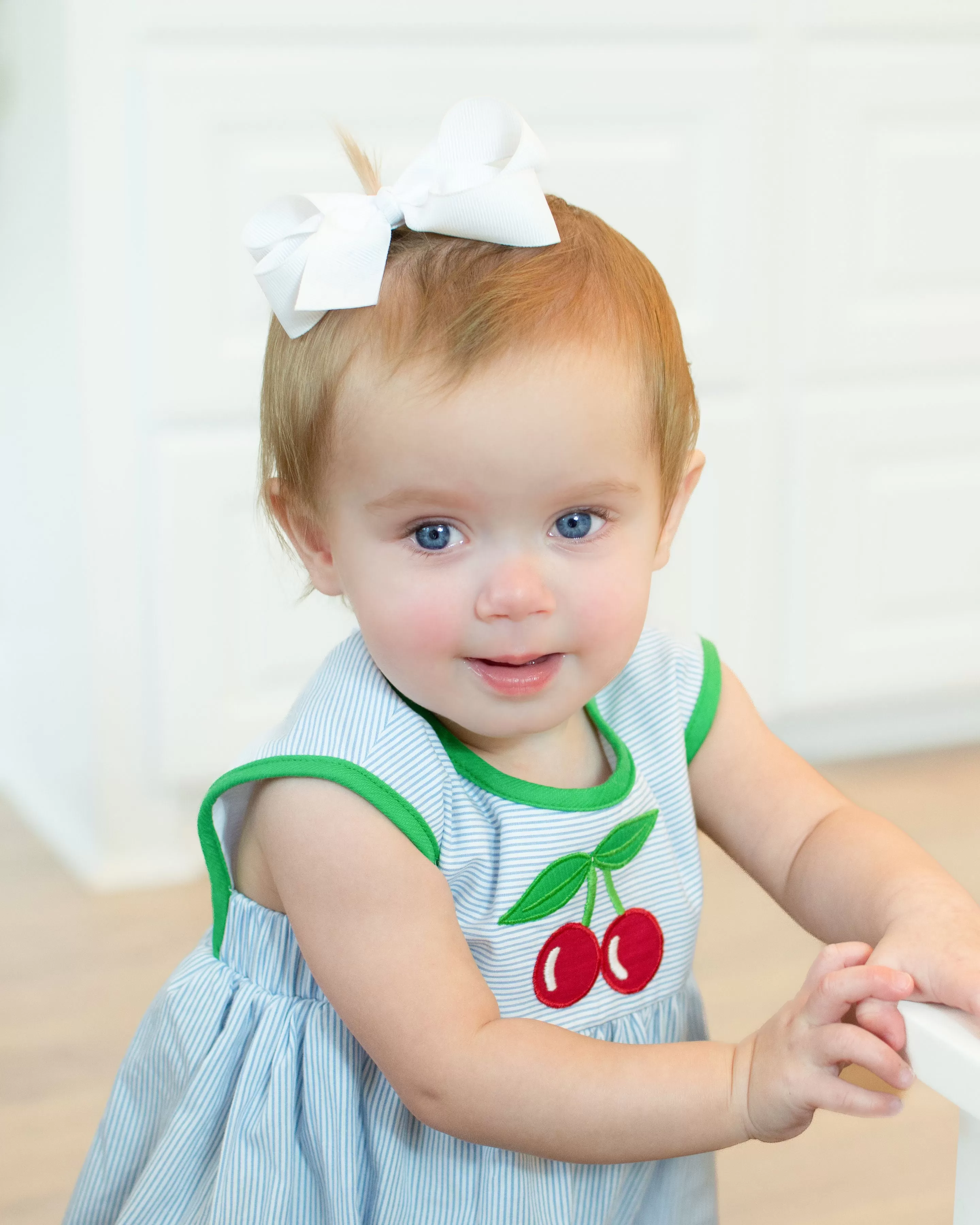 Girl's "Cherry"  print Romper