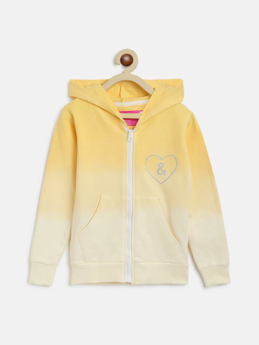 Girls Yellow Ombre Sweatshirt