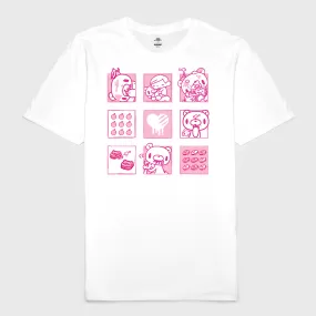 Gloomy Bear - Pink Grid Tee