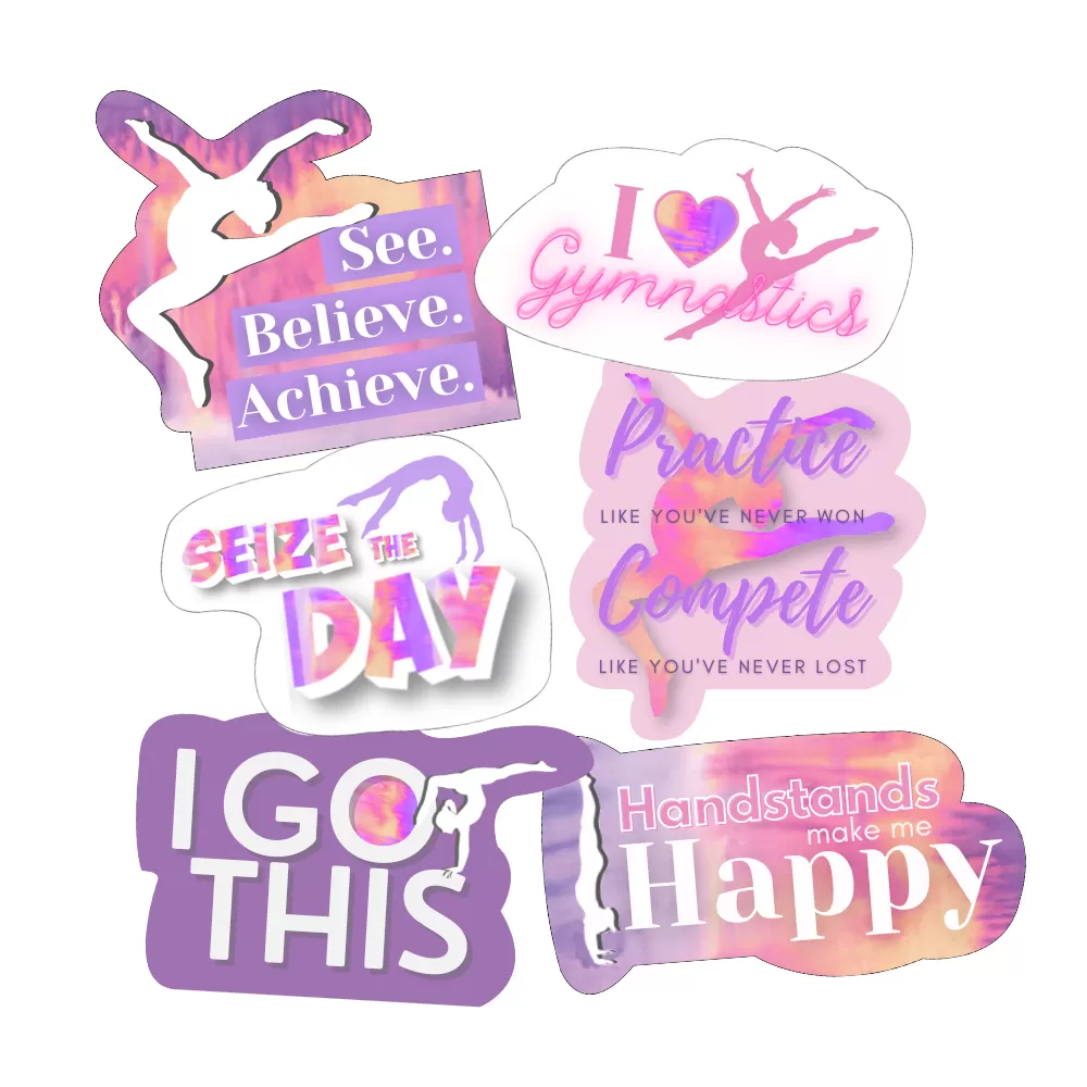 GymnasticsHQ Motivational Gymnastics Stickers