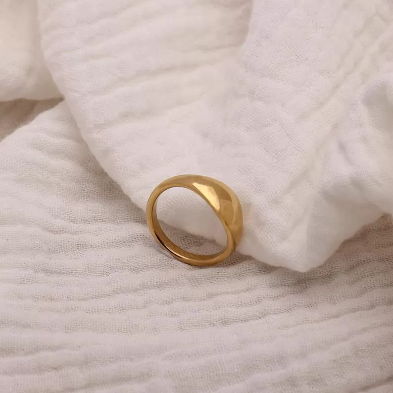 Handmade Gold Vermeil Dome Ring