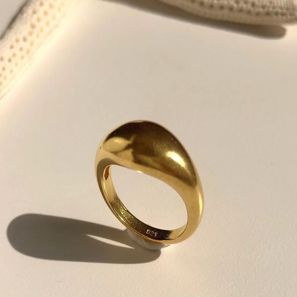 Handmade Gold Vermeil Dome Ring