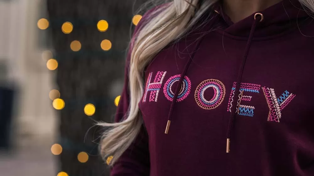 'Hooey' Women's Artisan Hoody - Burgundy