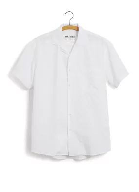 JONNY | Short Sleeve Fancy Weave Shirt | White