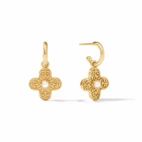 Julie Vos Corinth Hoop & Charm Earring - Pearl