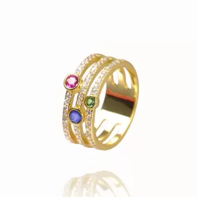 Jupiter Rainbow Ring Gold