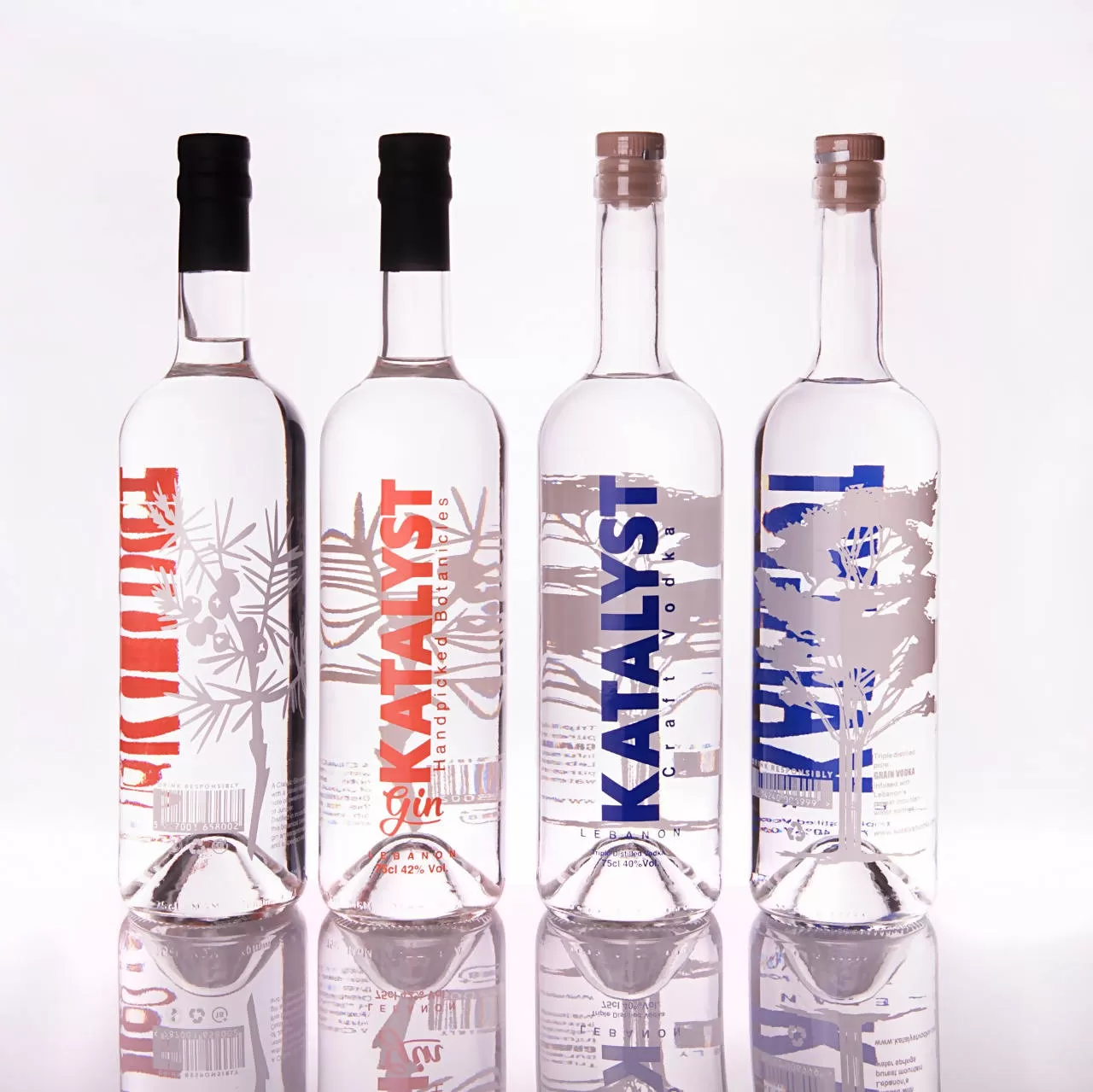 Katalyst Vodka   Gin Bundle 4 Bottles .75cl