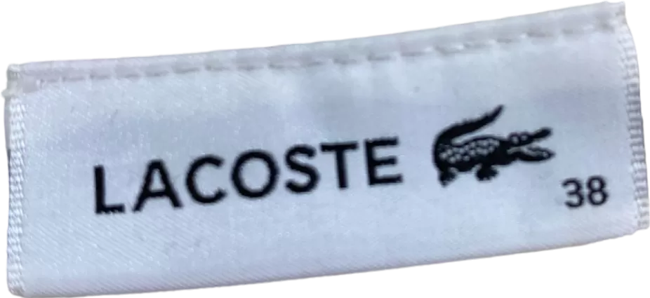 Lacoste Cream V-Neck Wool Sweater UK 10