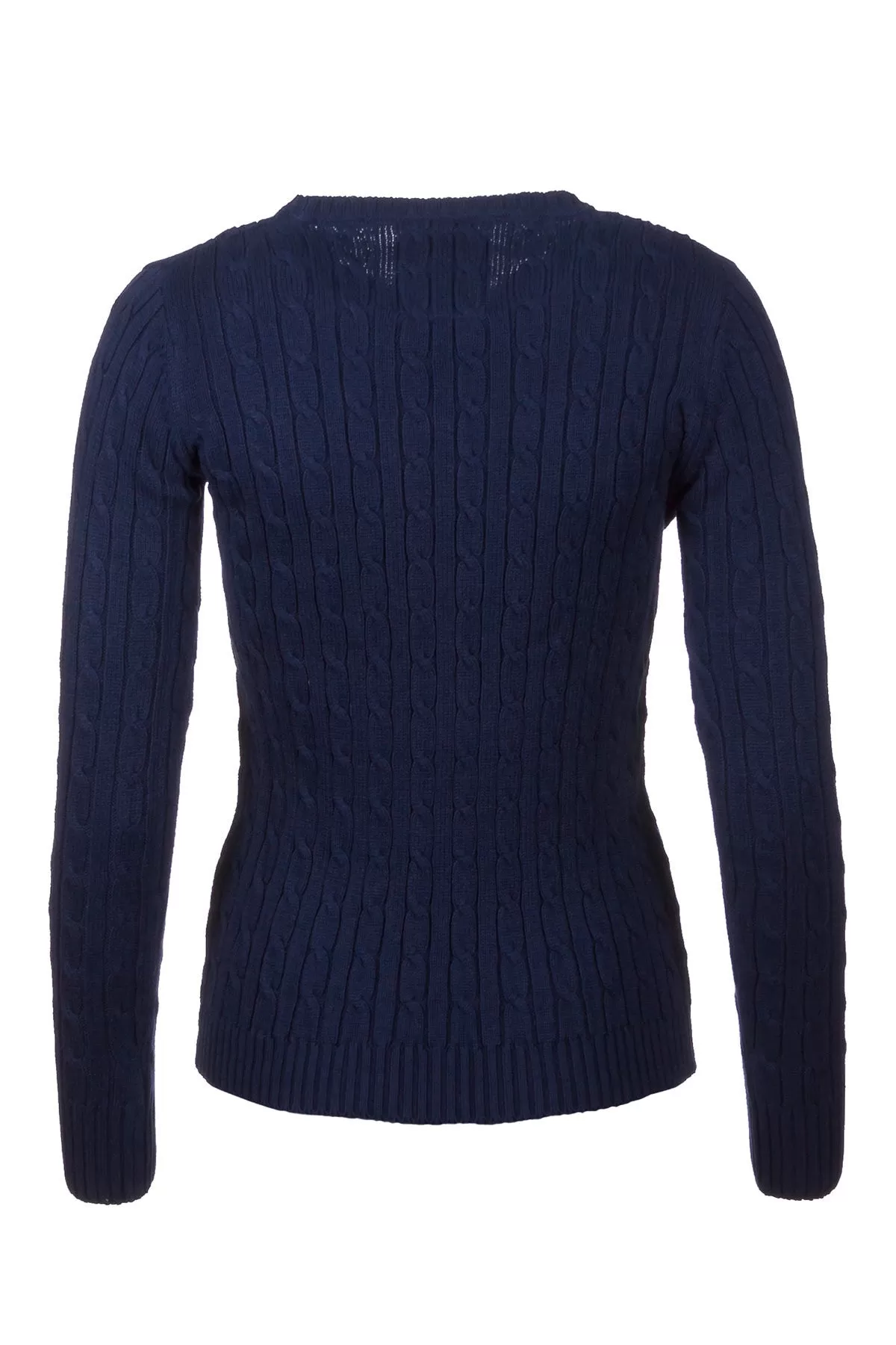 Ladies Crew Neck Cable Knit Jumper