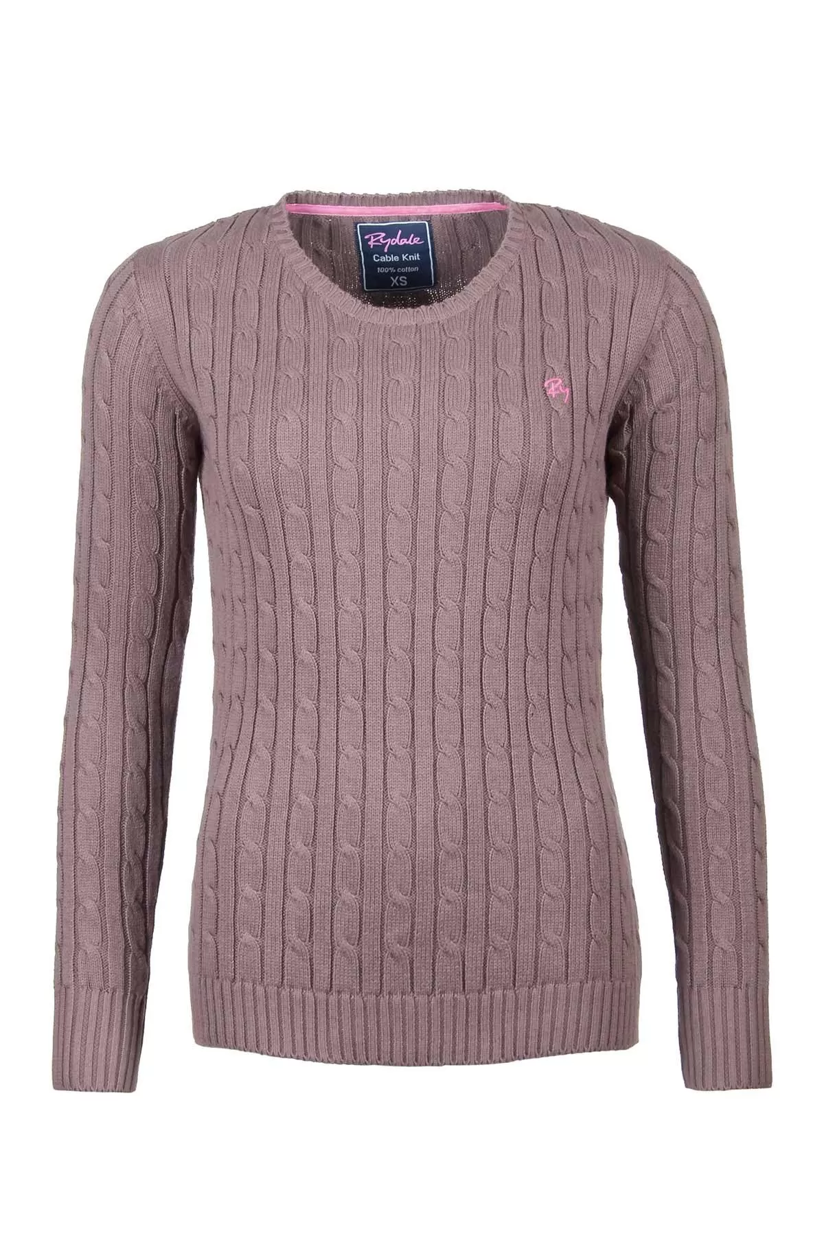 Ladies Crew Neck Cable Knit Jumper