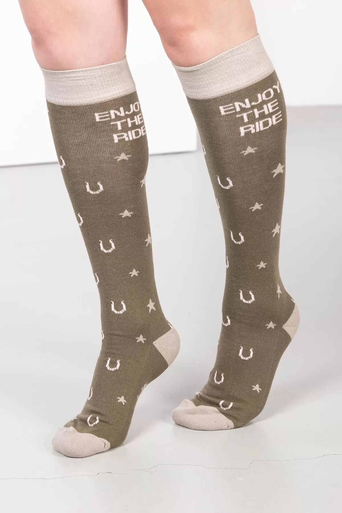 Ladies Slogan Knee Length Socks