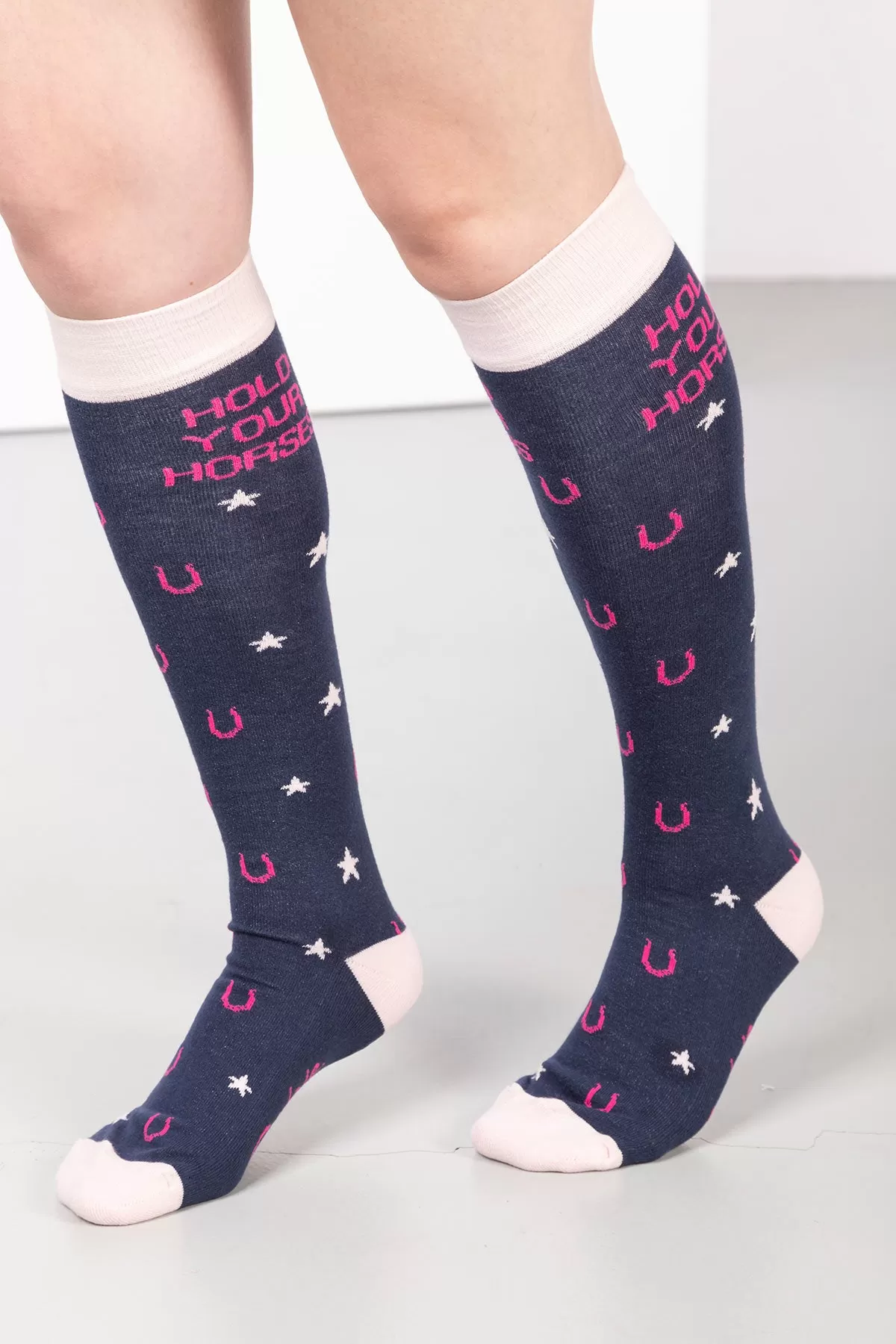 Ladies Slogan Knee Length Socks