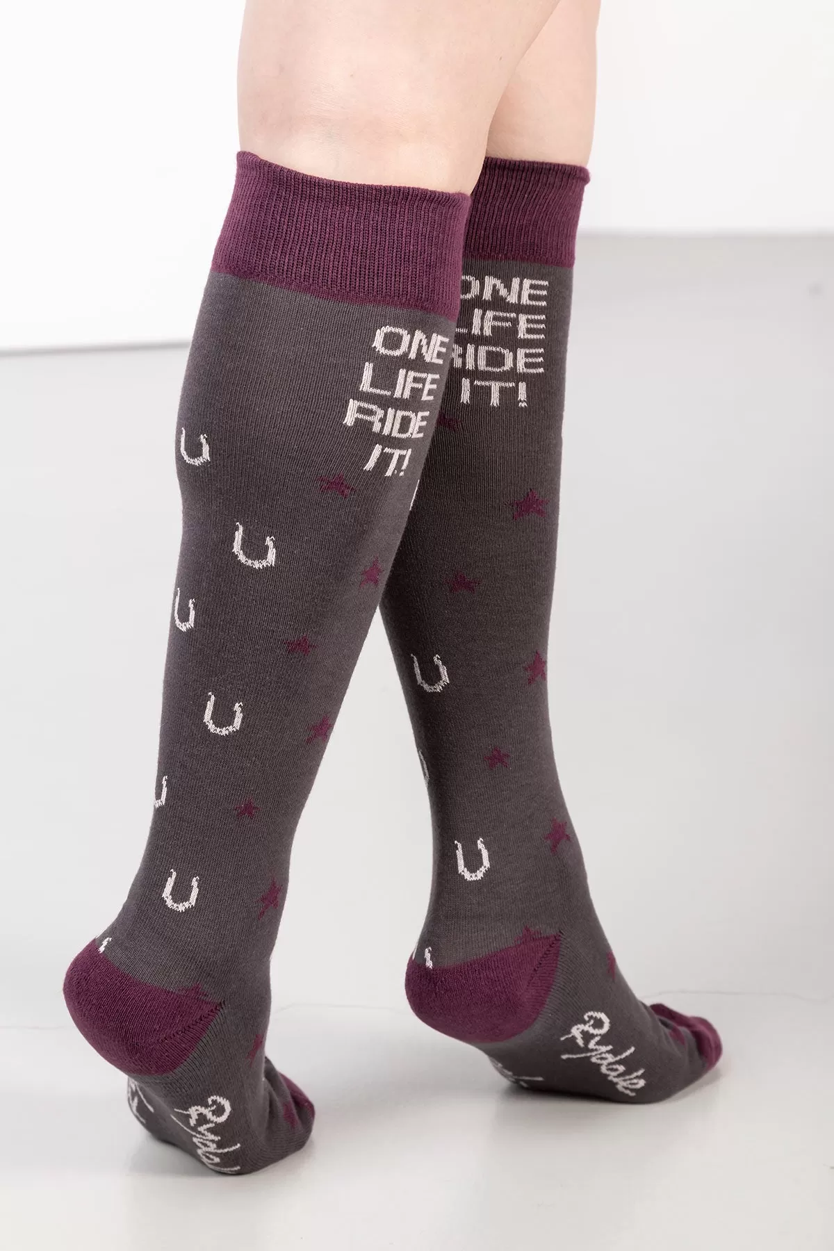 Ladies Slogan Knee Length Socks