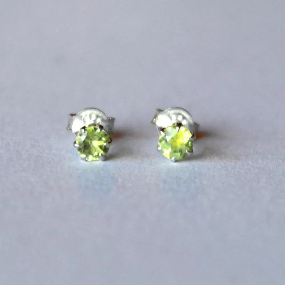 Light Energy Peridot Post Earrings