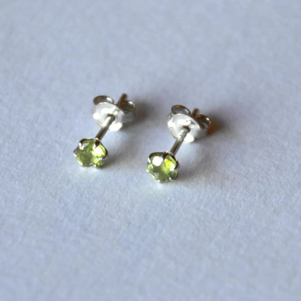 Light Energy Peridot Post Earrings