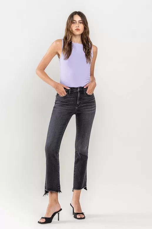 Lisle High Rise Crop Flare Denim