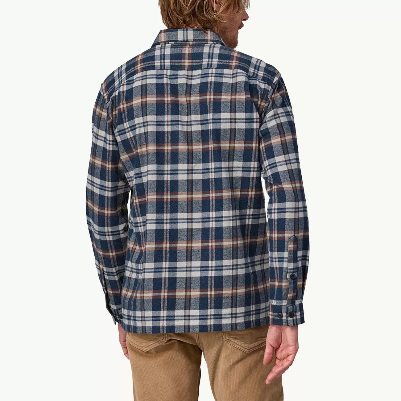 L/S Organic Cotton MW Fjord Flannel Shirt - Fields/New Navy