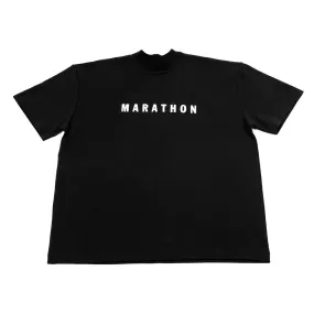 Marathon Hero T-Shirt (Ultra Oversized) - Black/White