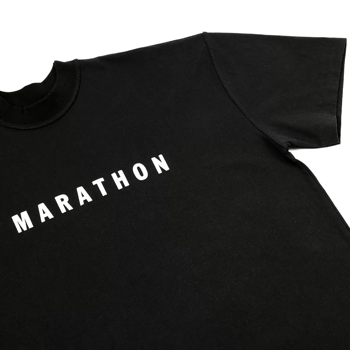 Marathon Hero T-Shirt (Ultra Oversized) - Black/White