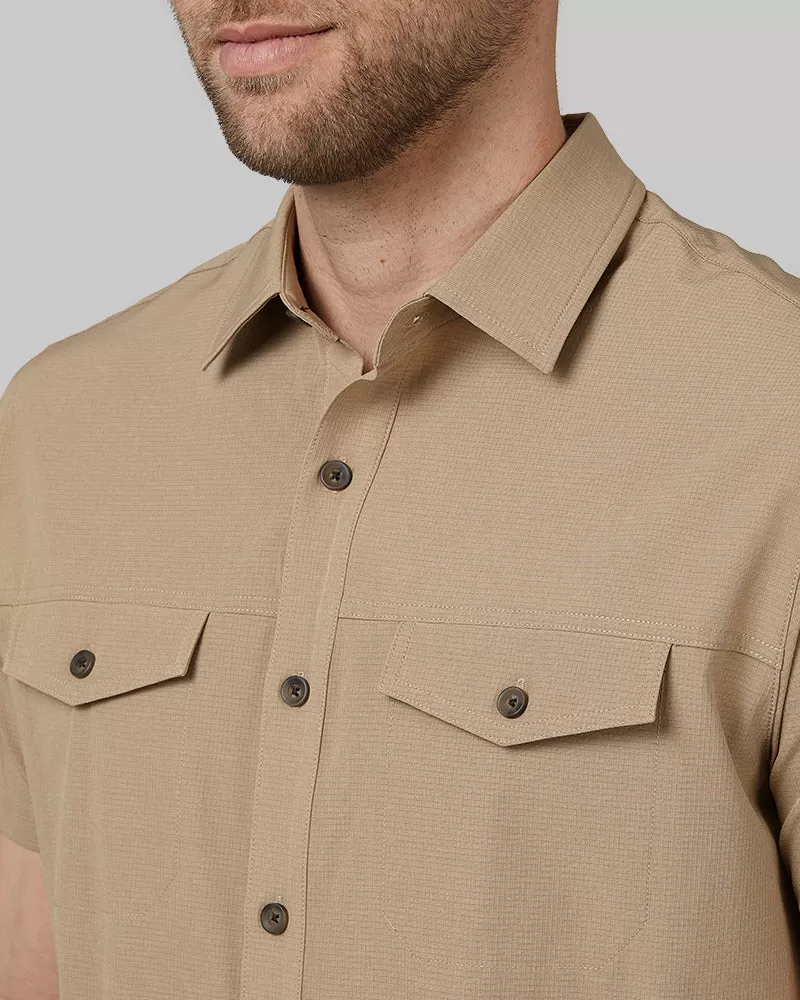 MEN'S OUTDOOR WOVEN SHORT SLEEVE BUTTON-UP