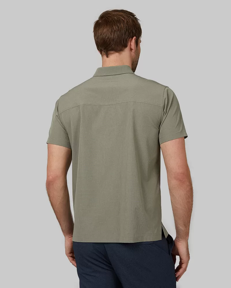 MEN'S OUTDOOR WOVEN SHORT SLEEVE BUTTON-UP