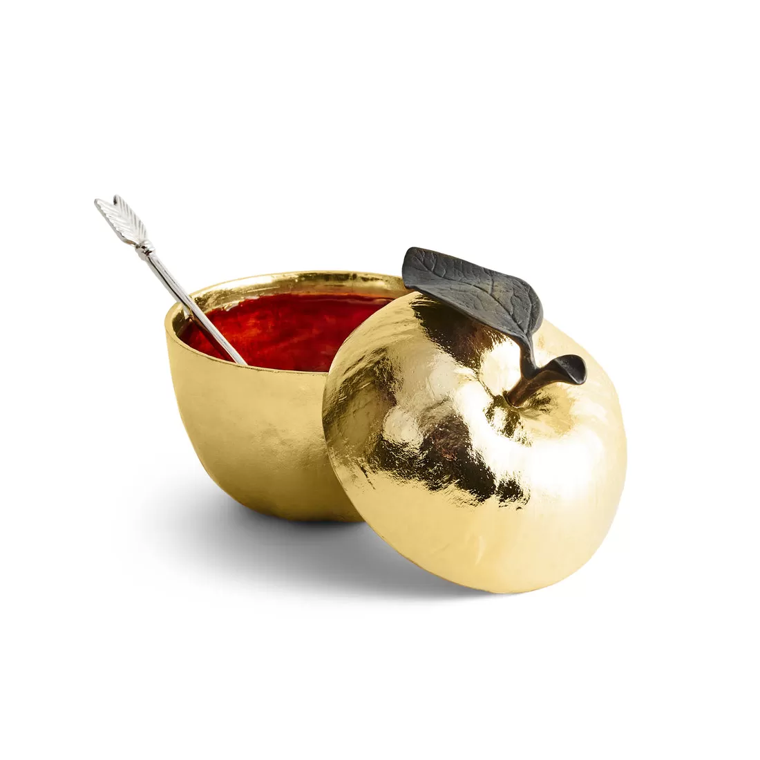 Michael Aram Gold Plated Apple Honey Pot