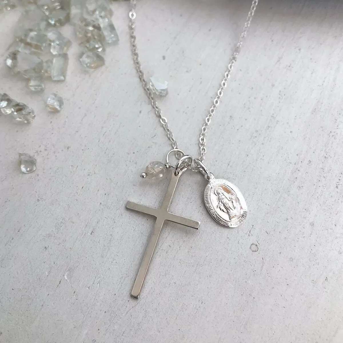 Miraculous Medal Charm Necklace