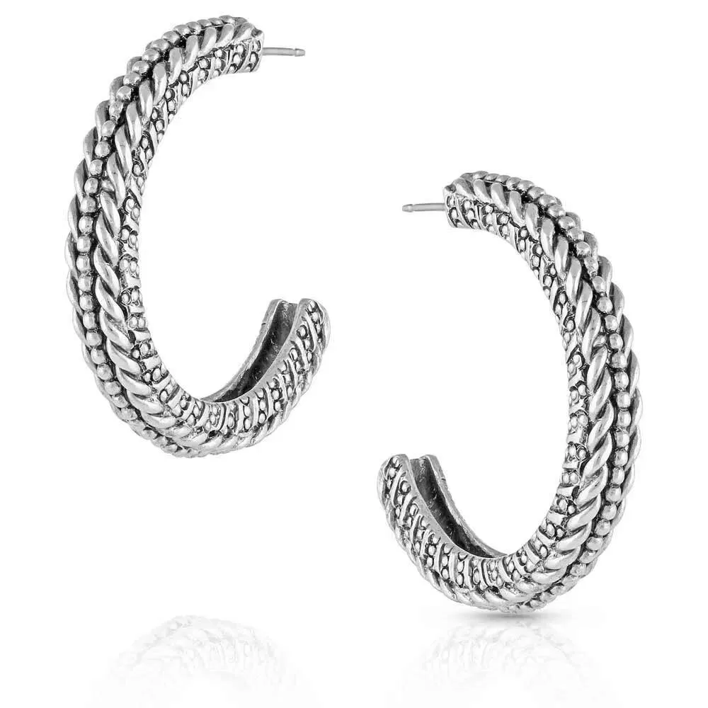 Montana Silversmiths Roped In Hoop Earrings