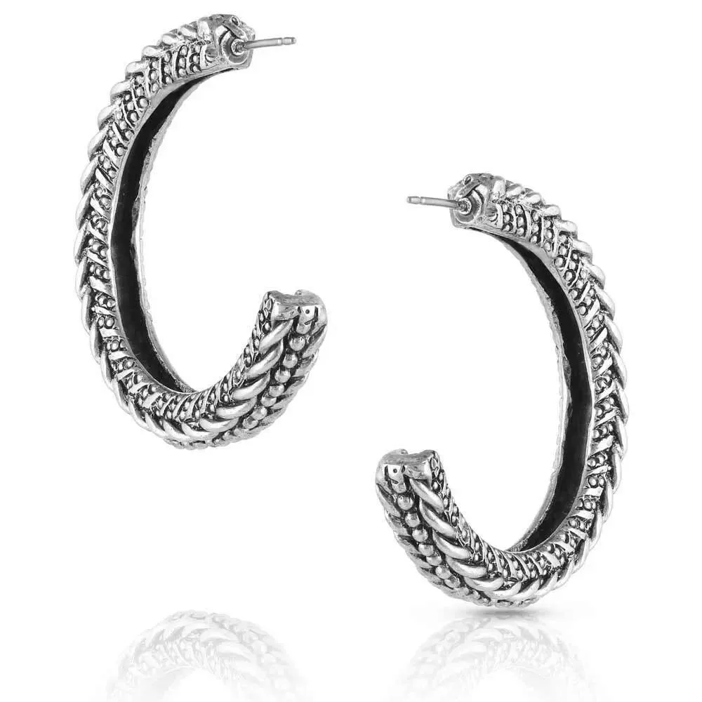 Montana Silversmiths Roped In Hoop Earrings