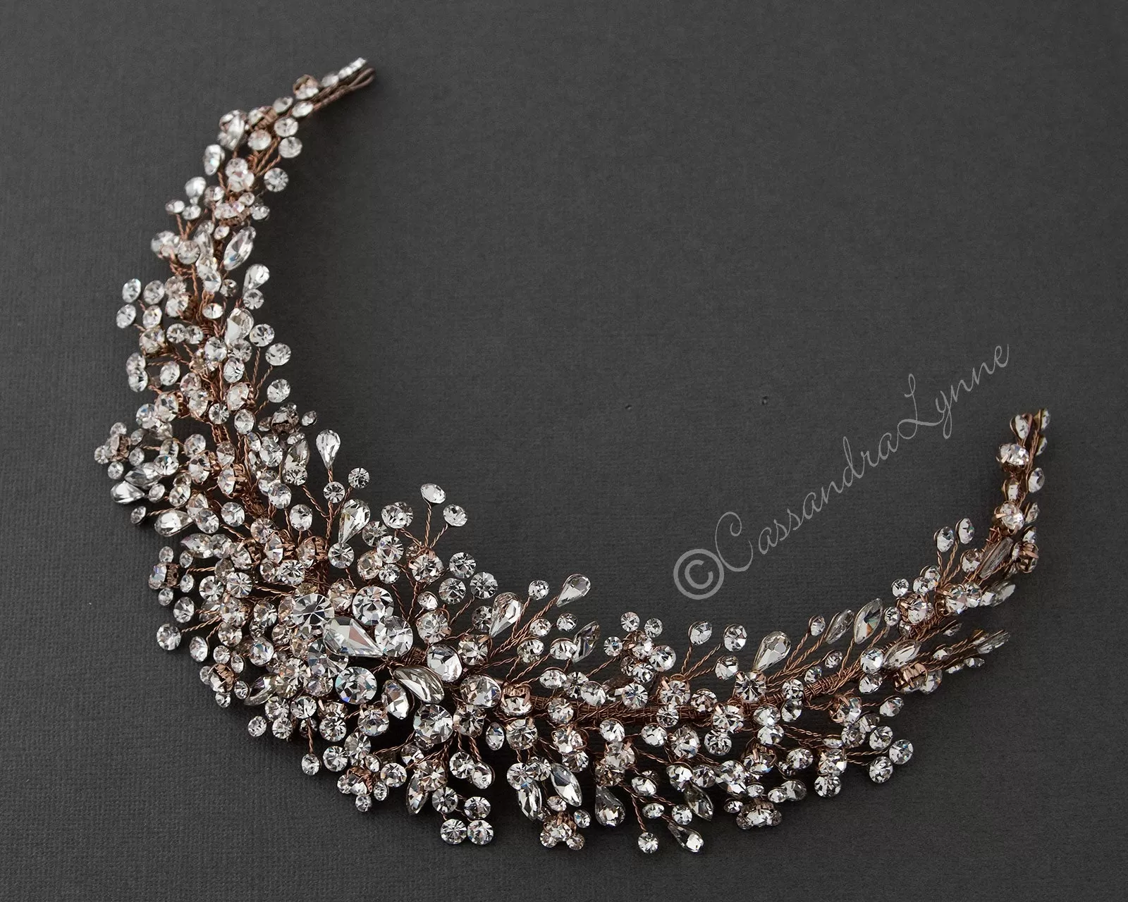 Multi-shape Jewels Wedding Headpiece