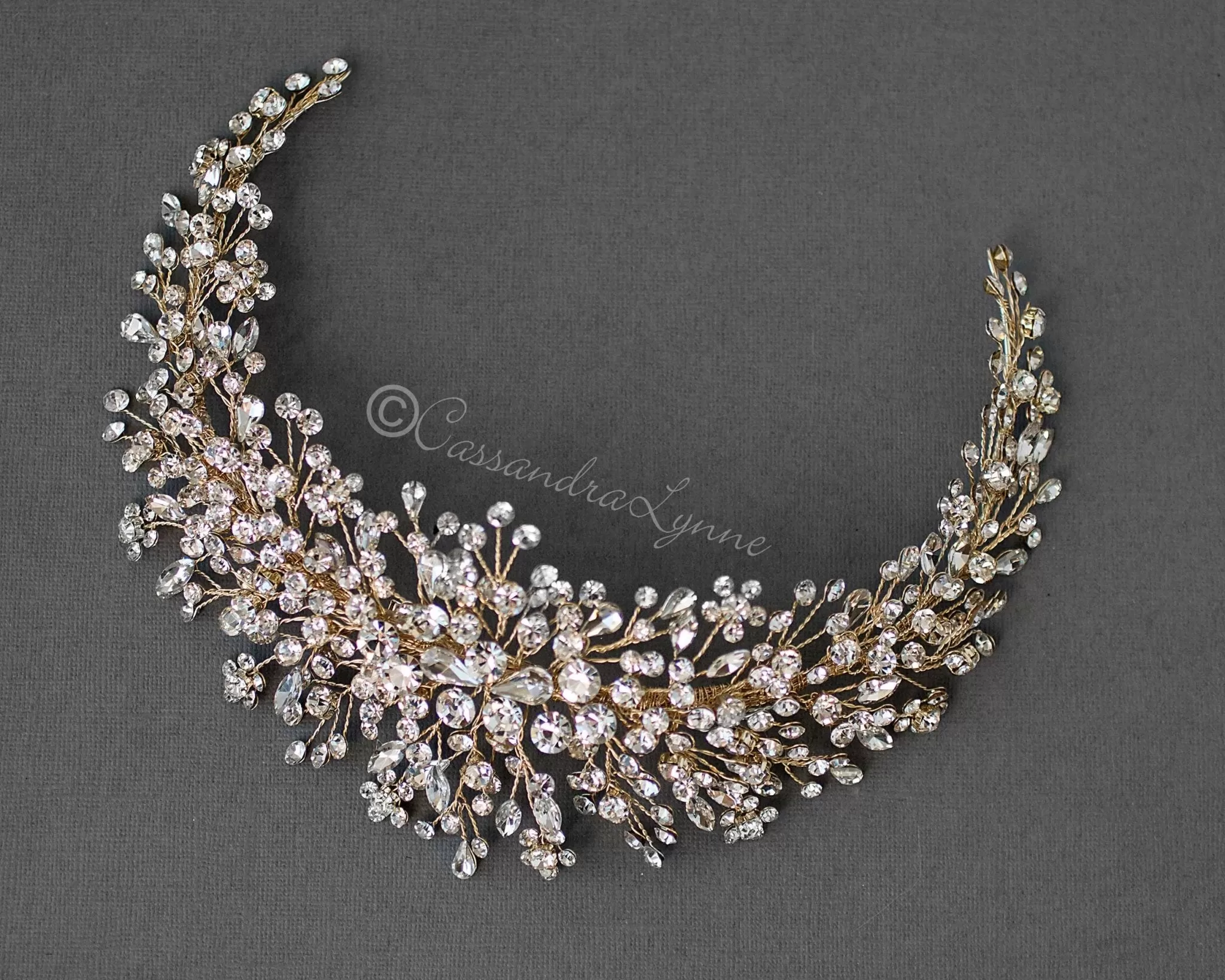 Multi-shape Jewels Wedding Headpiece