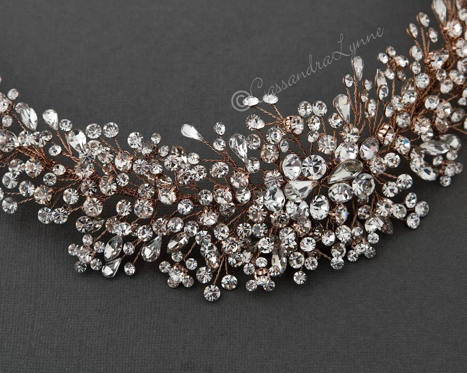 Multi-shape Jewels Wedding Headpiece