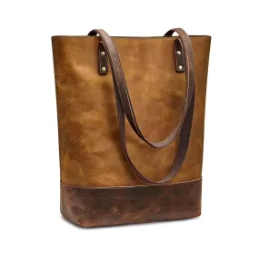 Multicolor Leather Tote Bag