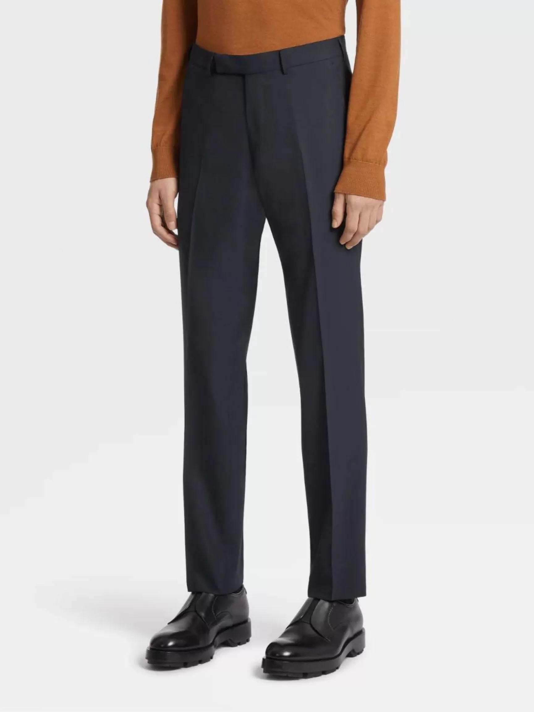 Navy Blue High Performance Wool Pants