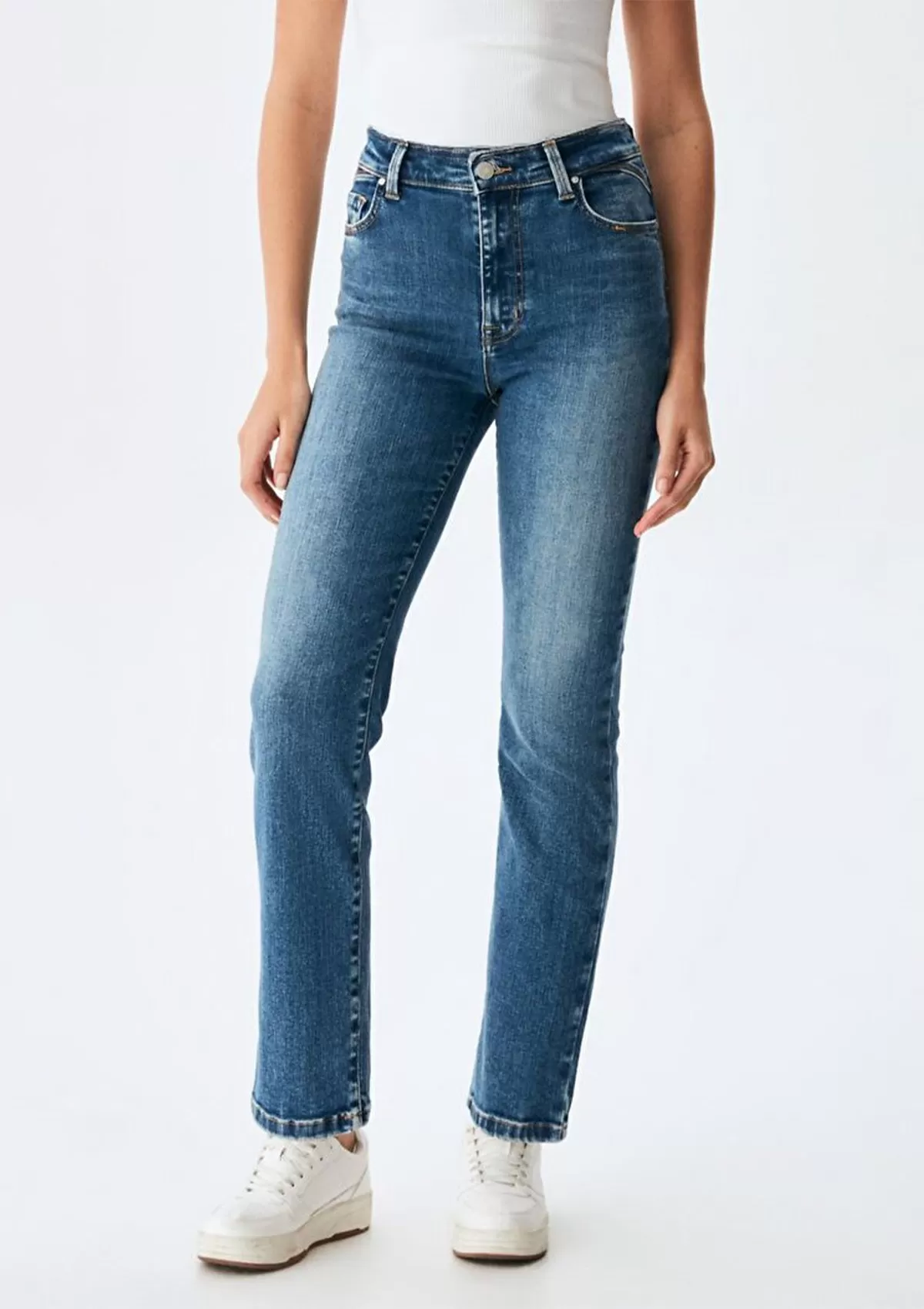 Nena B Carline High Rise Straight Jeans