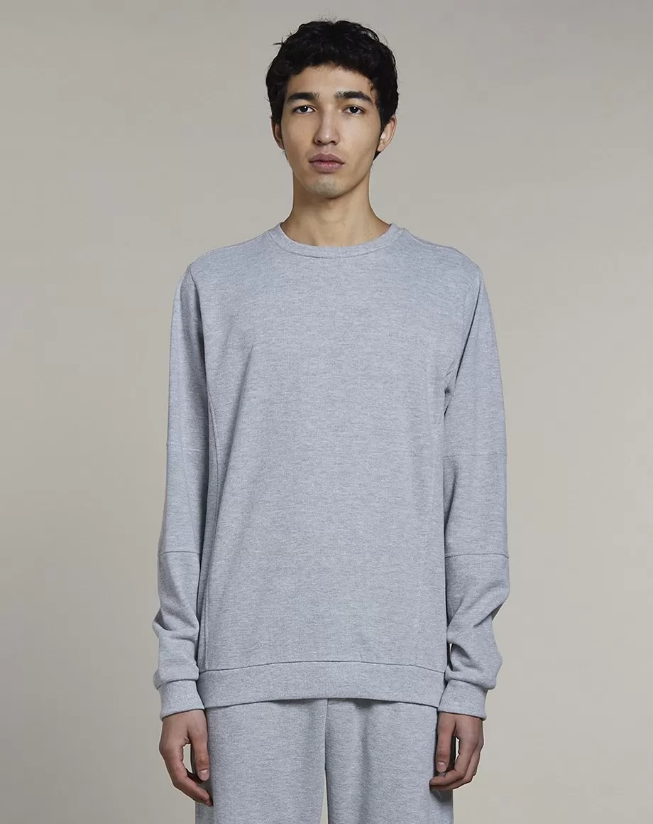 NOBA CREW NECK MENS SWEATSHIRT | GREY MARL